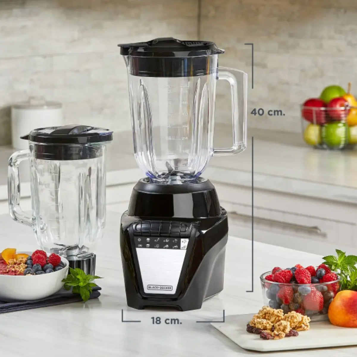 Licuadora Black + Decker Doble Jarra – 8 Velocidades