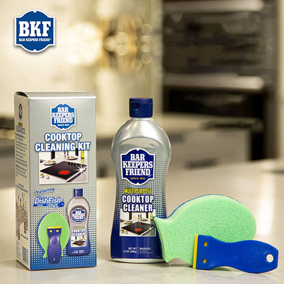 Kit De Limpieza BKF Limpia vidrio, cerámica e inducción- 4pzs