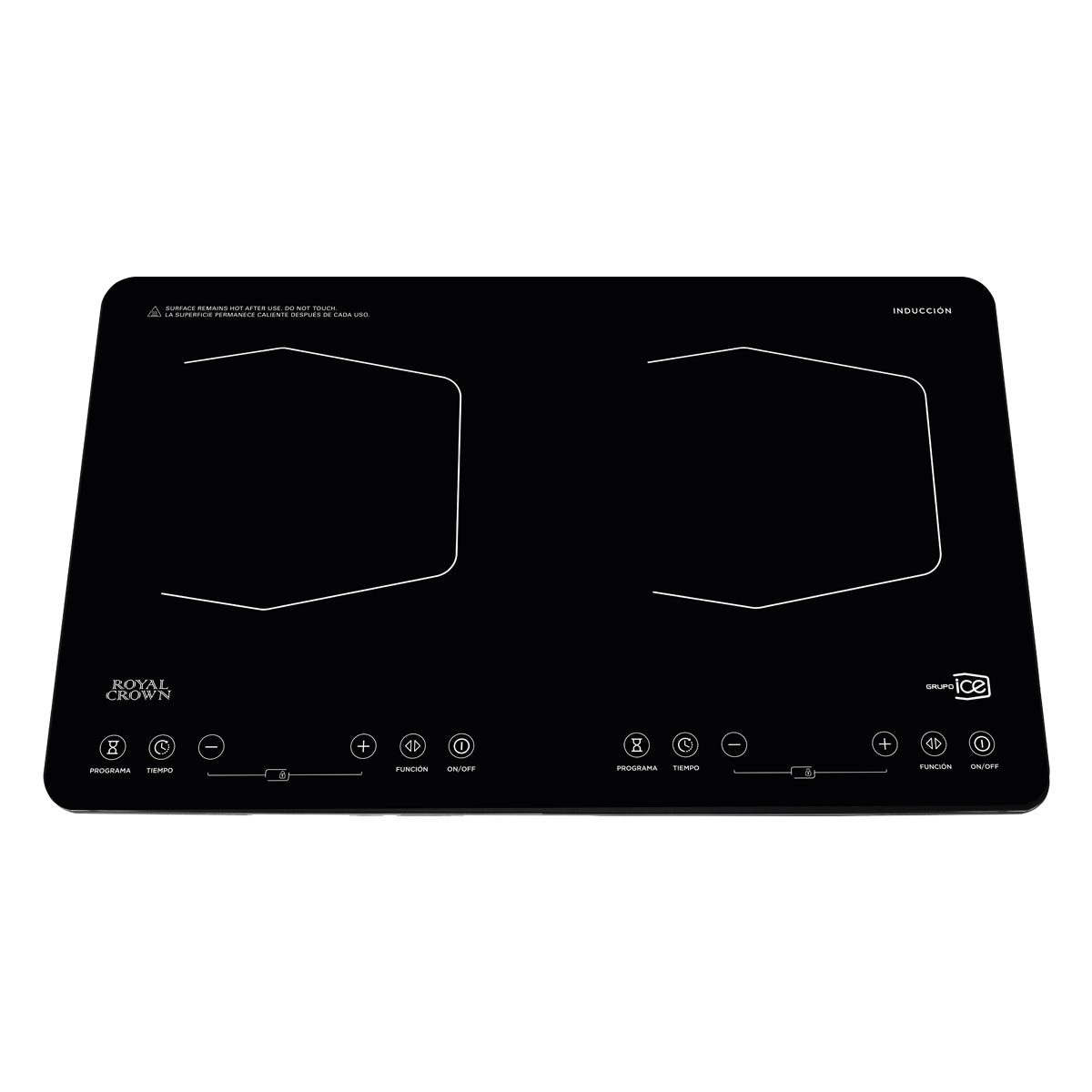 Plantilla de inducción Royal Crown 2 discos 1800W