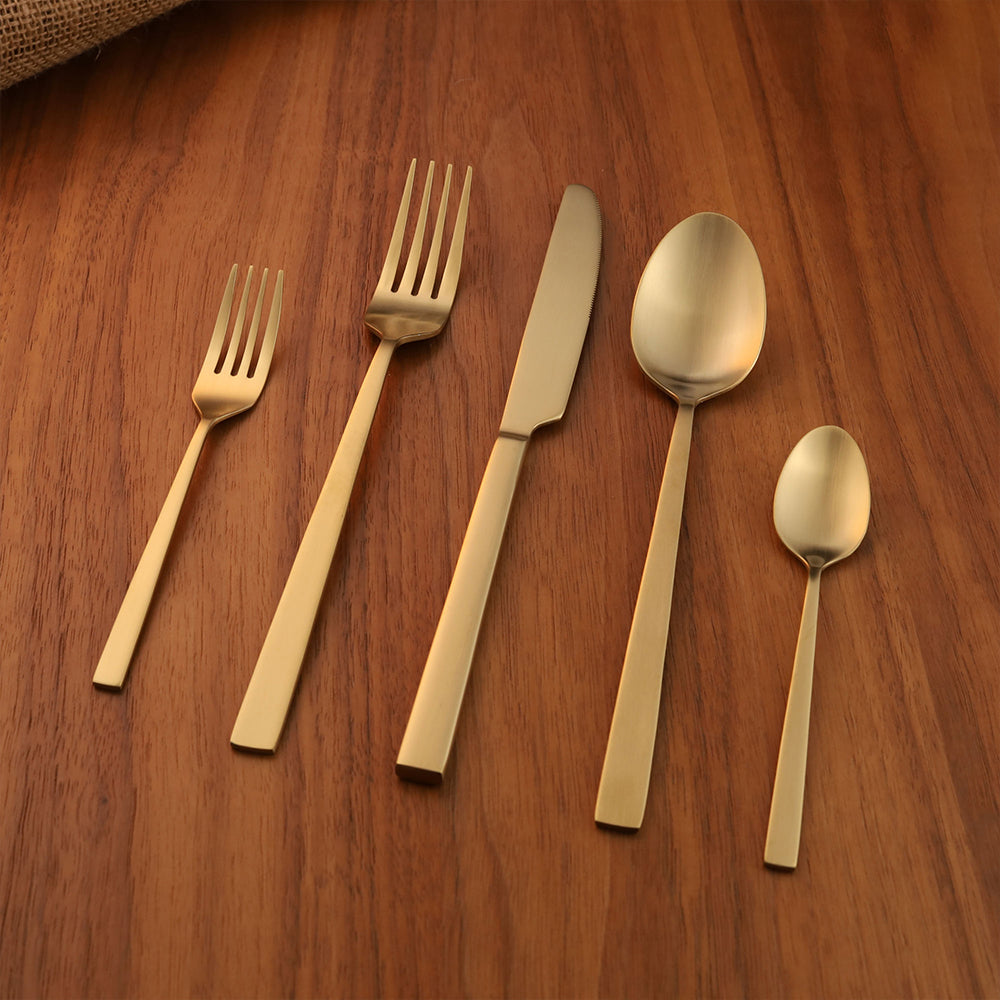 Set de Cubiertos Monix Acero Inoxidable Dorado- 20 pzs