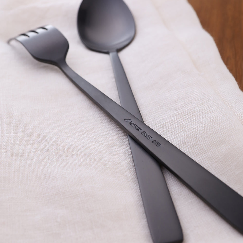 Set de Cubiertos Monix Acero Inoxidable Negro- 5 pzs