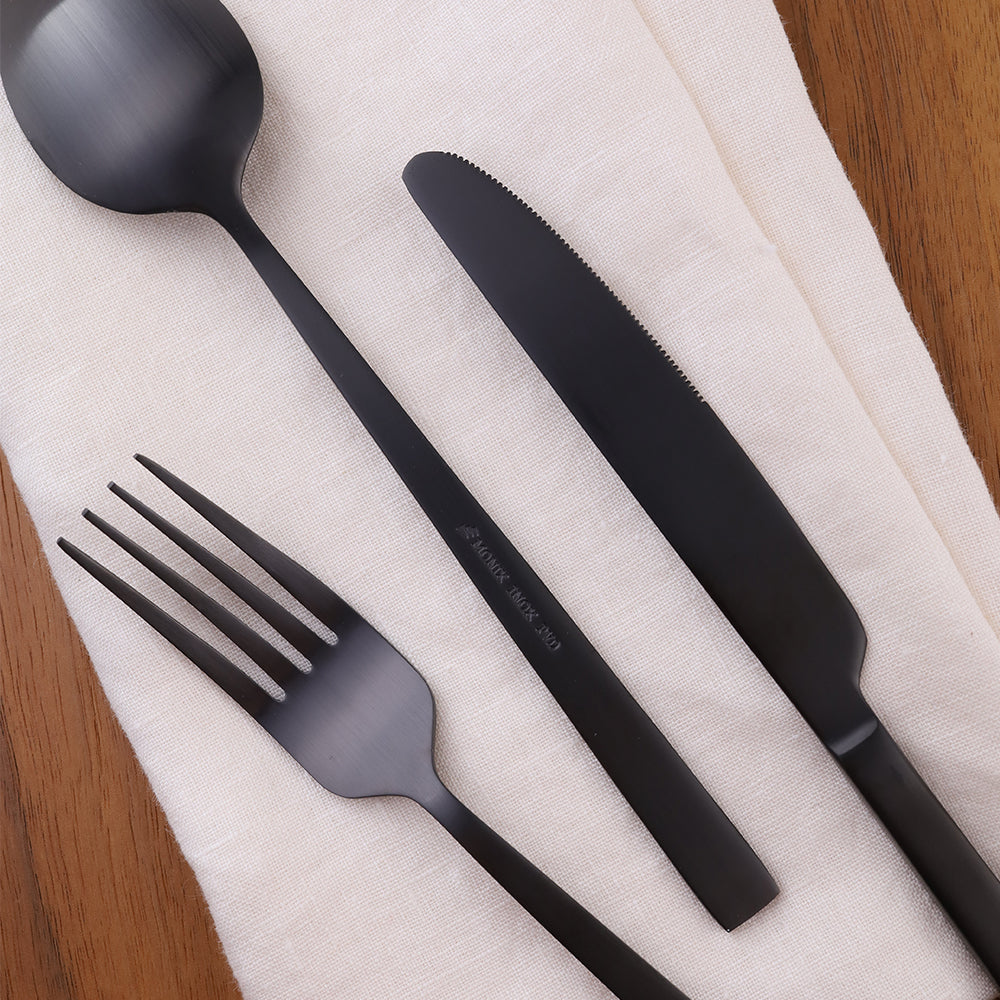 Set de Cubiertos Monix Acero Inoxidable Negro- 20 pzs