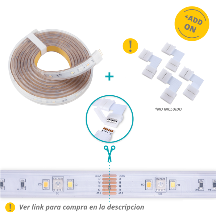 Tira Led Omnia RGB+CW Inteligente WiFi – 5m
