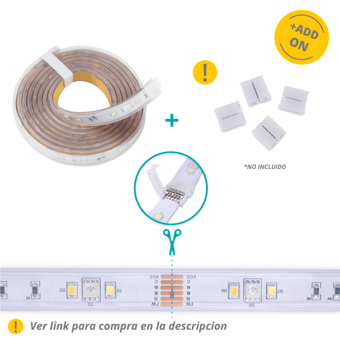 Tira Led Omnia RGB+CW Inteligente WiFi – 5m