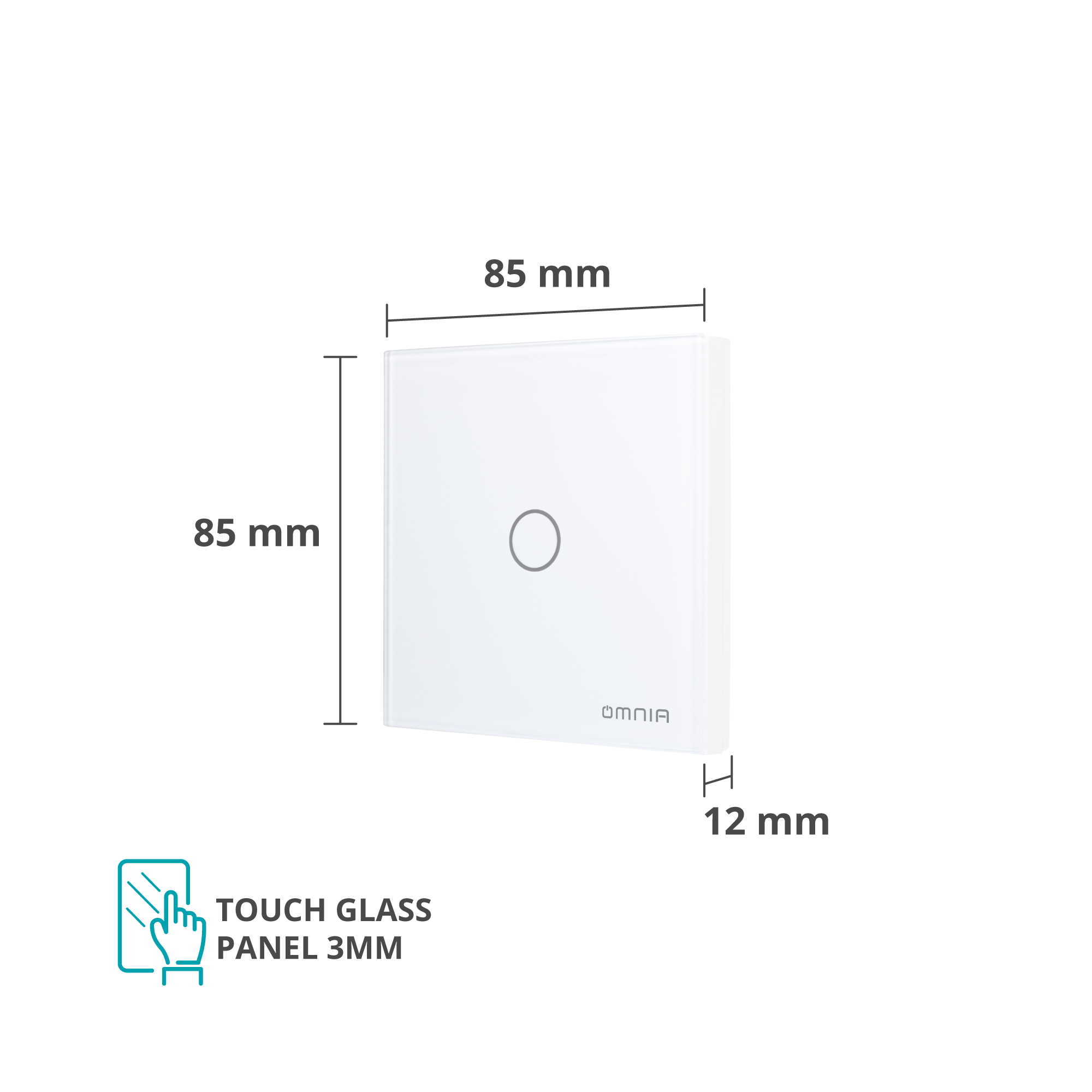 Apagador (Auxiliar) Omnia Inalámbrico RF Blanco - 1 Vía