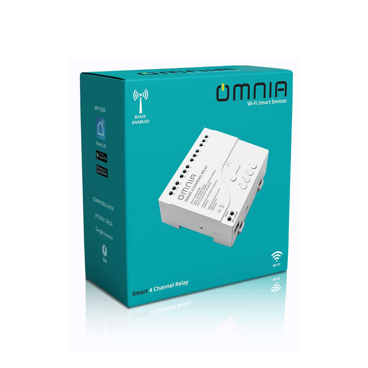 Relay Inteligente Omnia WiFi/RF 4 Canales