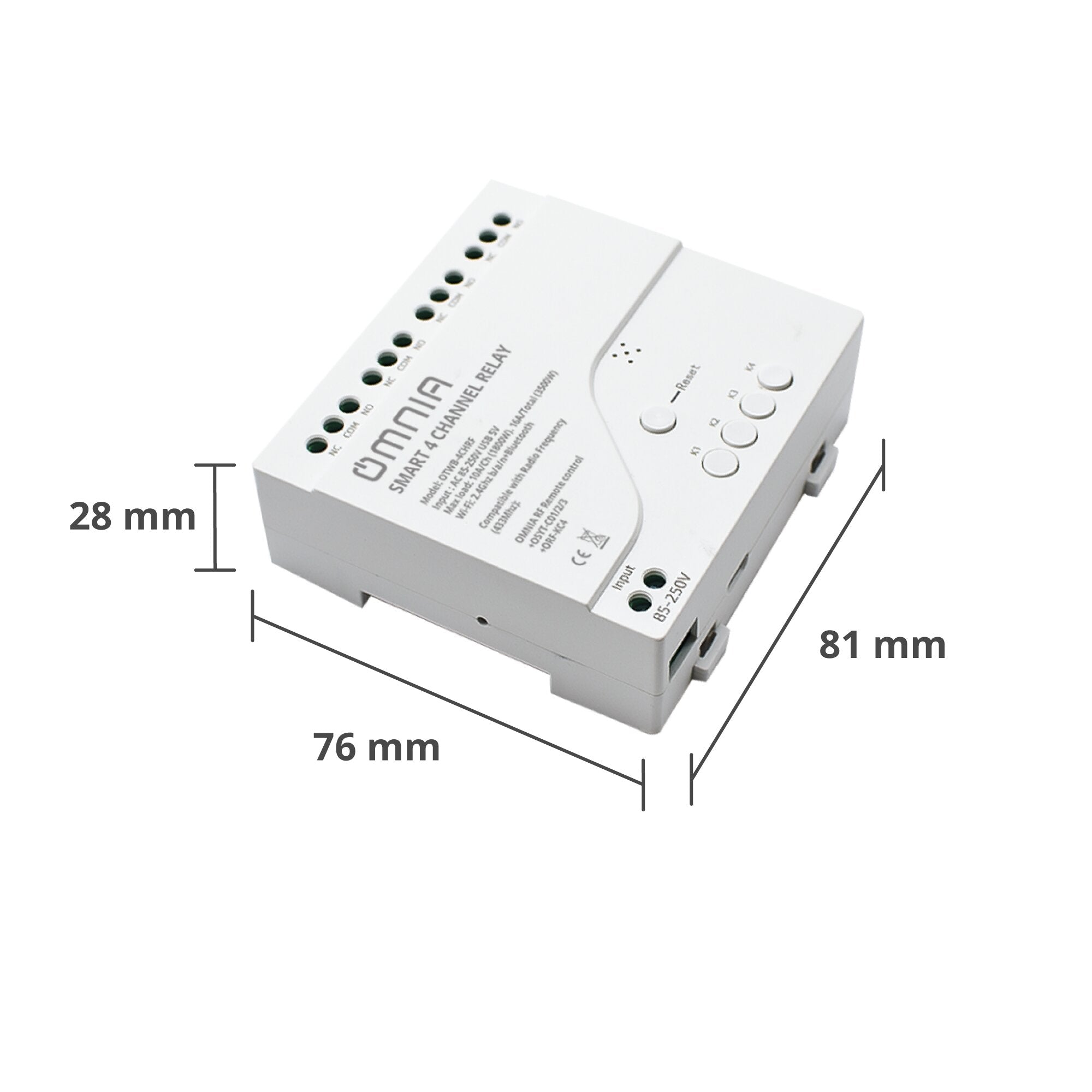 Relay Inteligente Omnia WiFi/RF 4 Canales