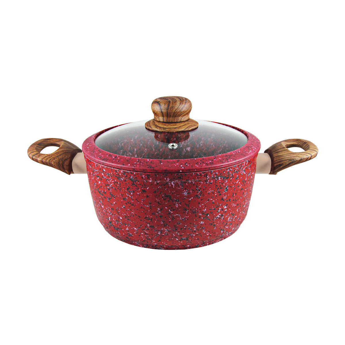 Juego de Ollas Monix Granito Rojo- 6 Pzs