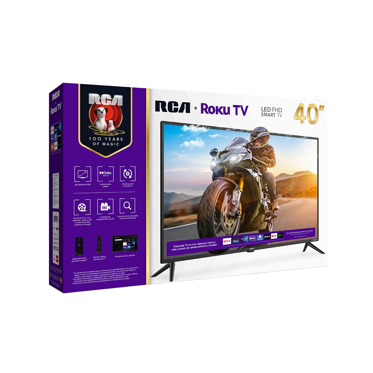 Pantalla RCA LED Smart FHD Roku integrado- 40″