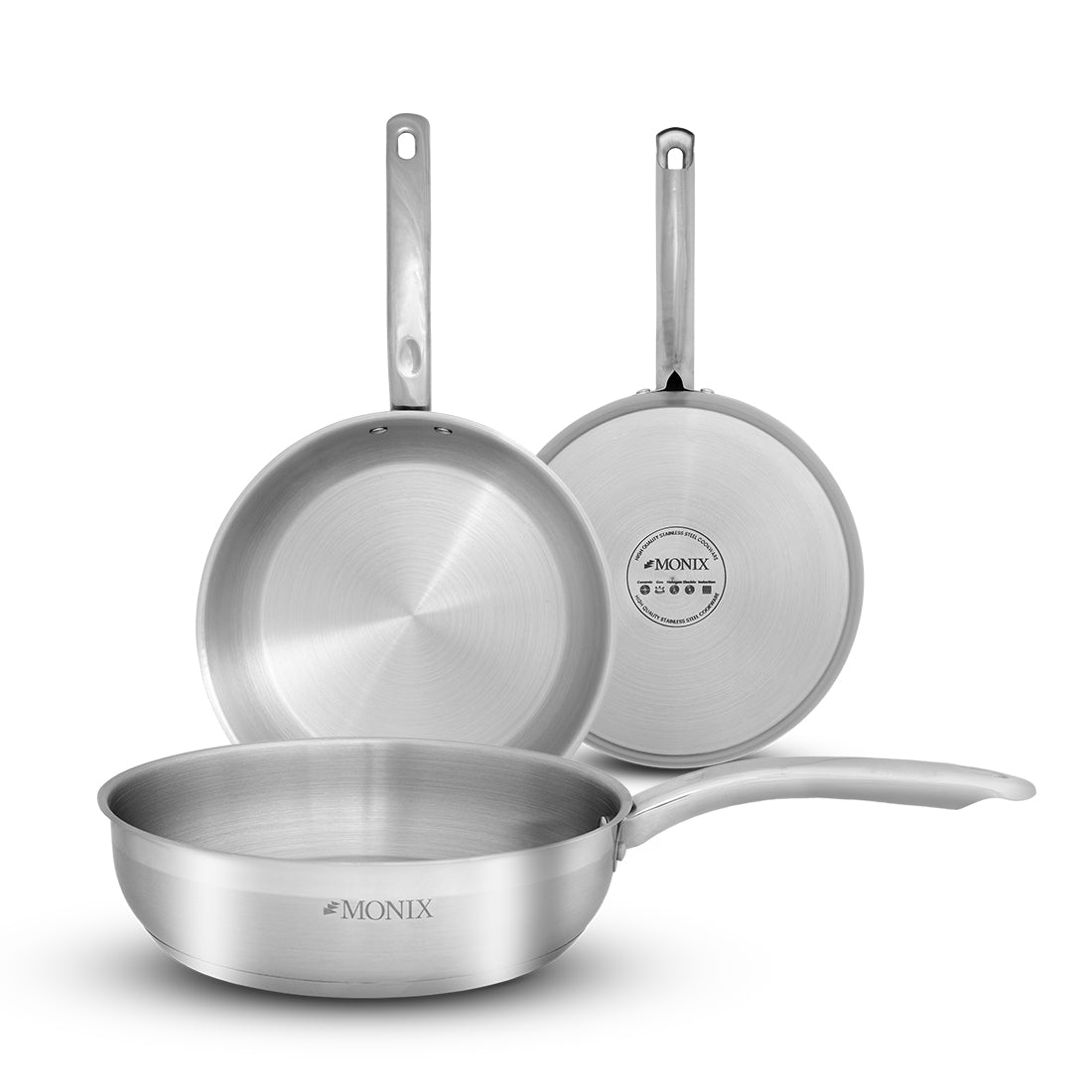 Juego de Ollas Monix Acero inoxidable Steel Master -7 pzs
