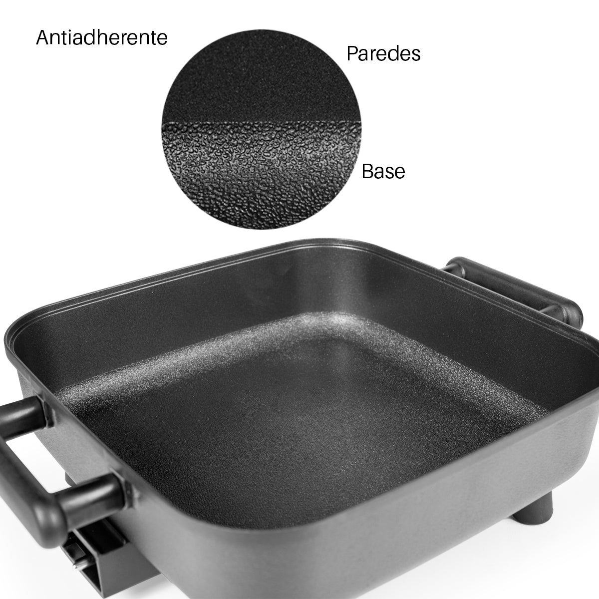 Sartén Eléctrico Sirius Teflón Tapa Vidrio – 12"