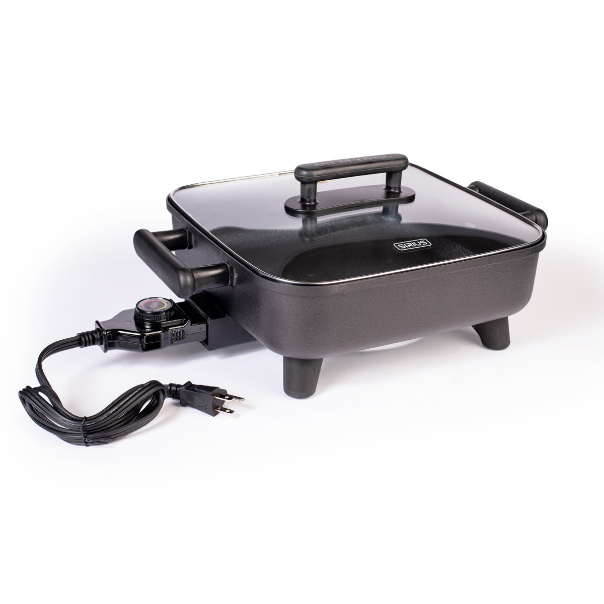 Sartén Eléctrico Sirius Teflón Tapa Vidrio – 12"