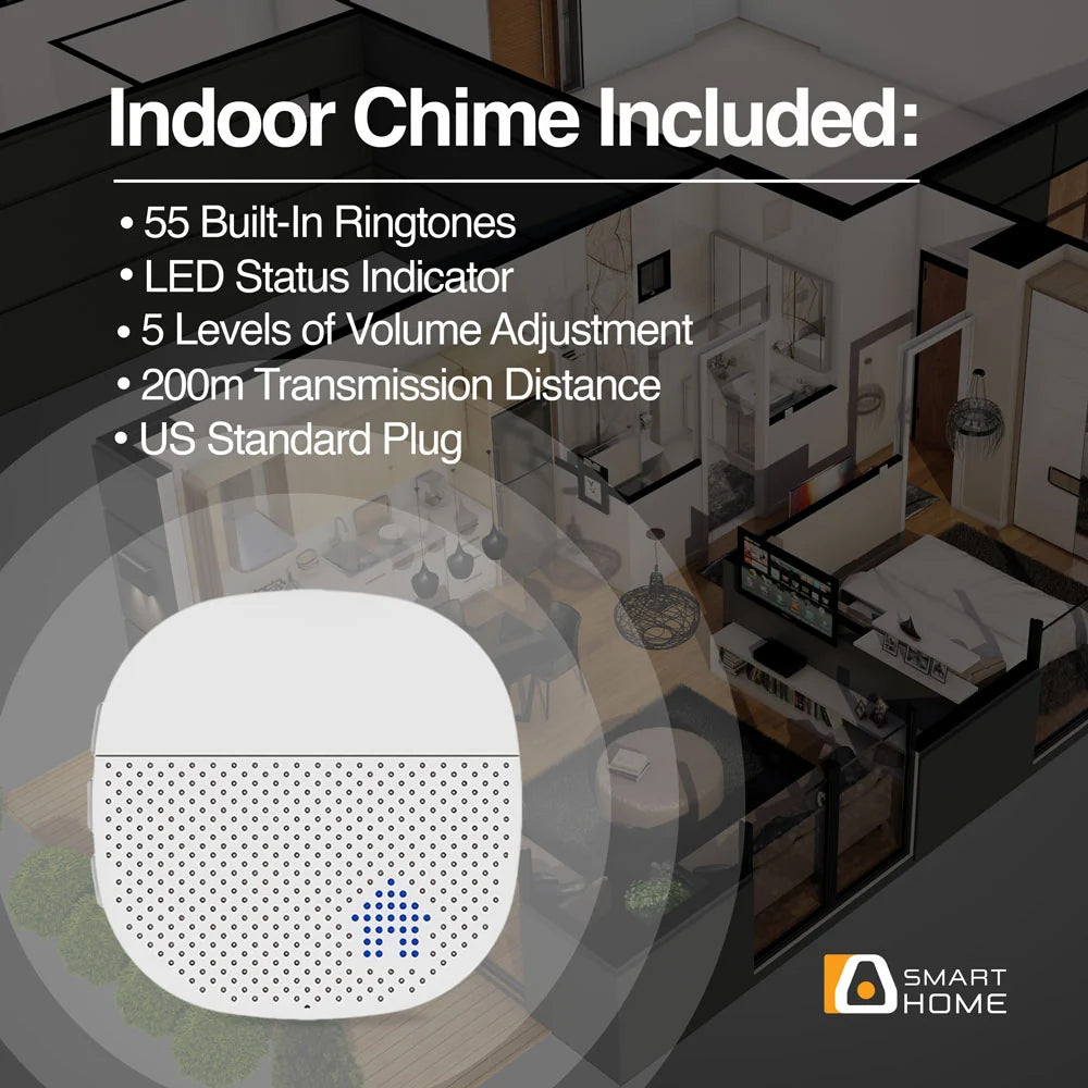 Camara Inteligente y Timbre Argom WiFi Batería FHD - 1080p