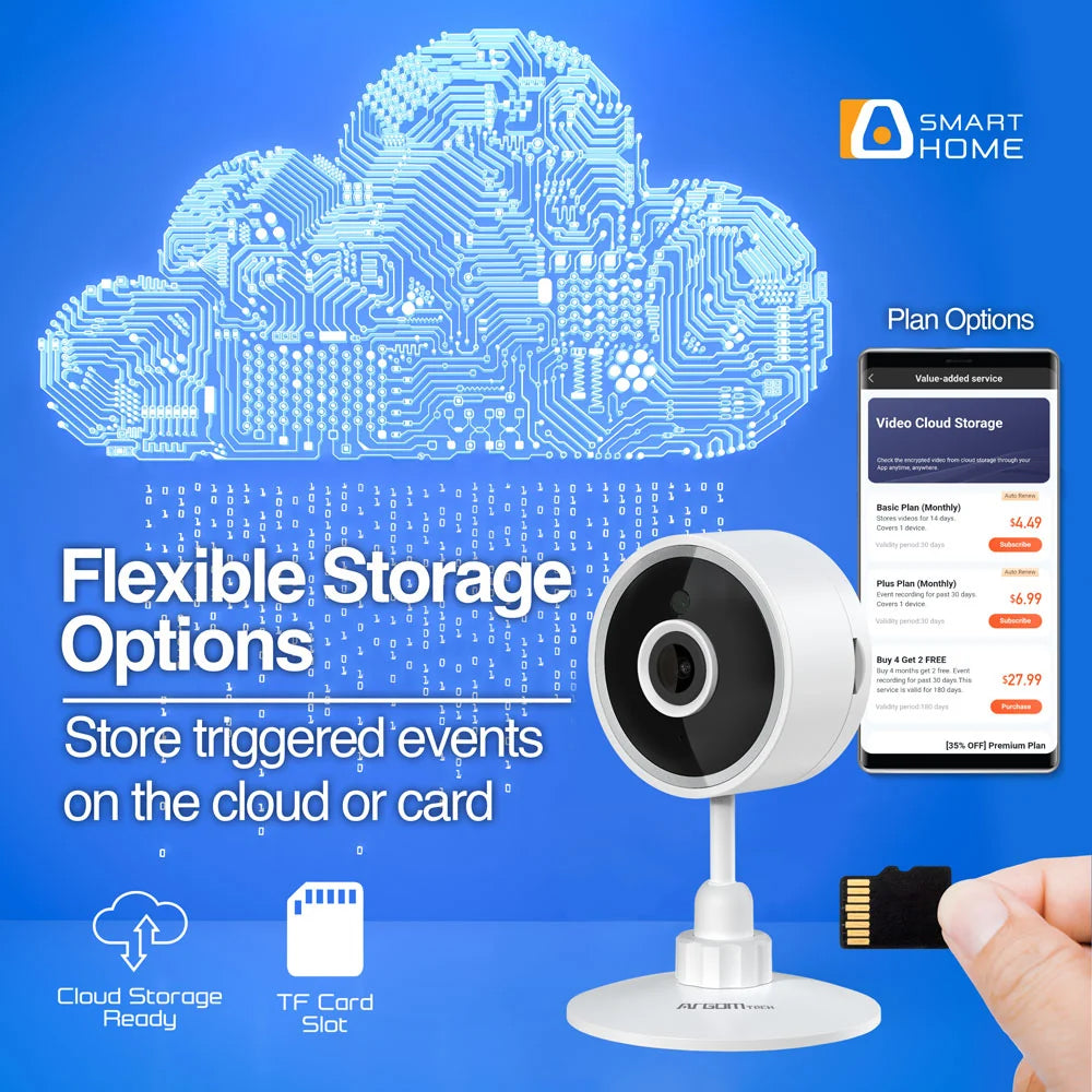Camara Inteligente Argom QHD WiFi Interiores - 2K