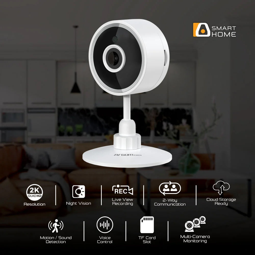 Camara Inteligente Argom QHD WiFi Interiores - 2K