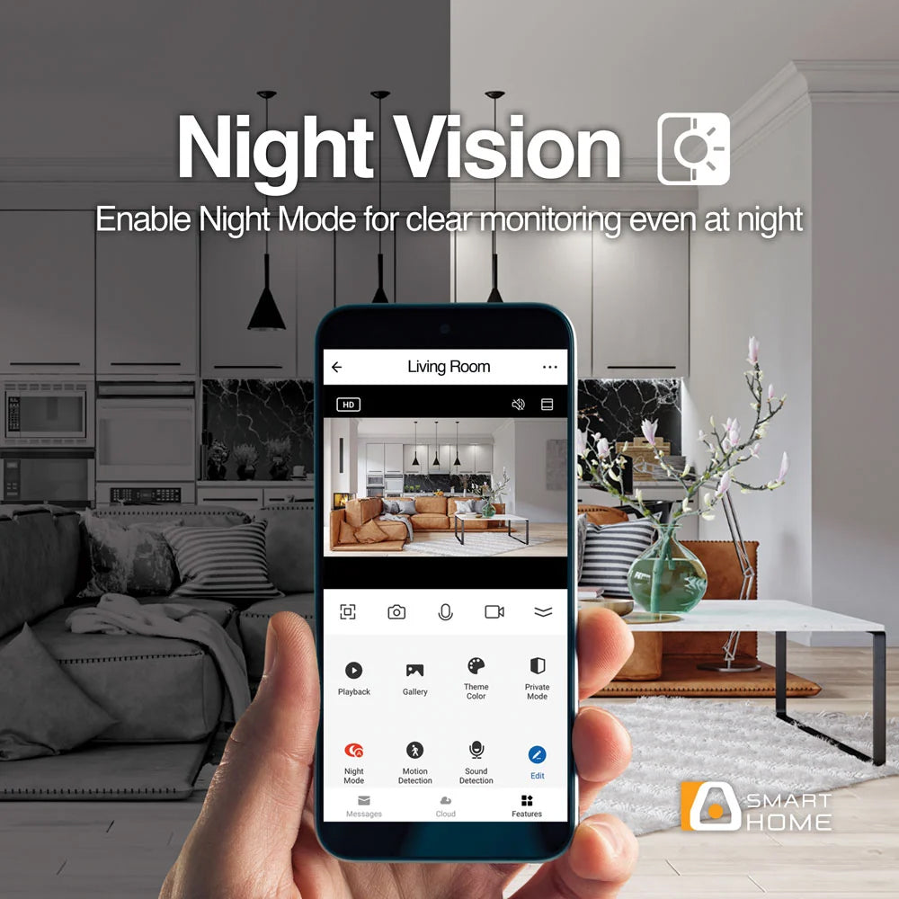 Camara Inteligente Argom QHD WiFi Interiores - 2K