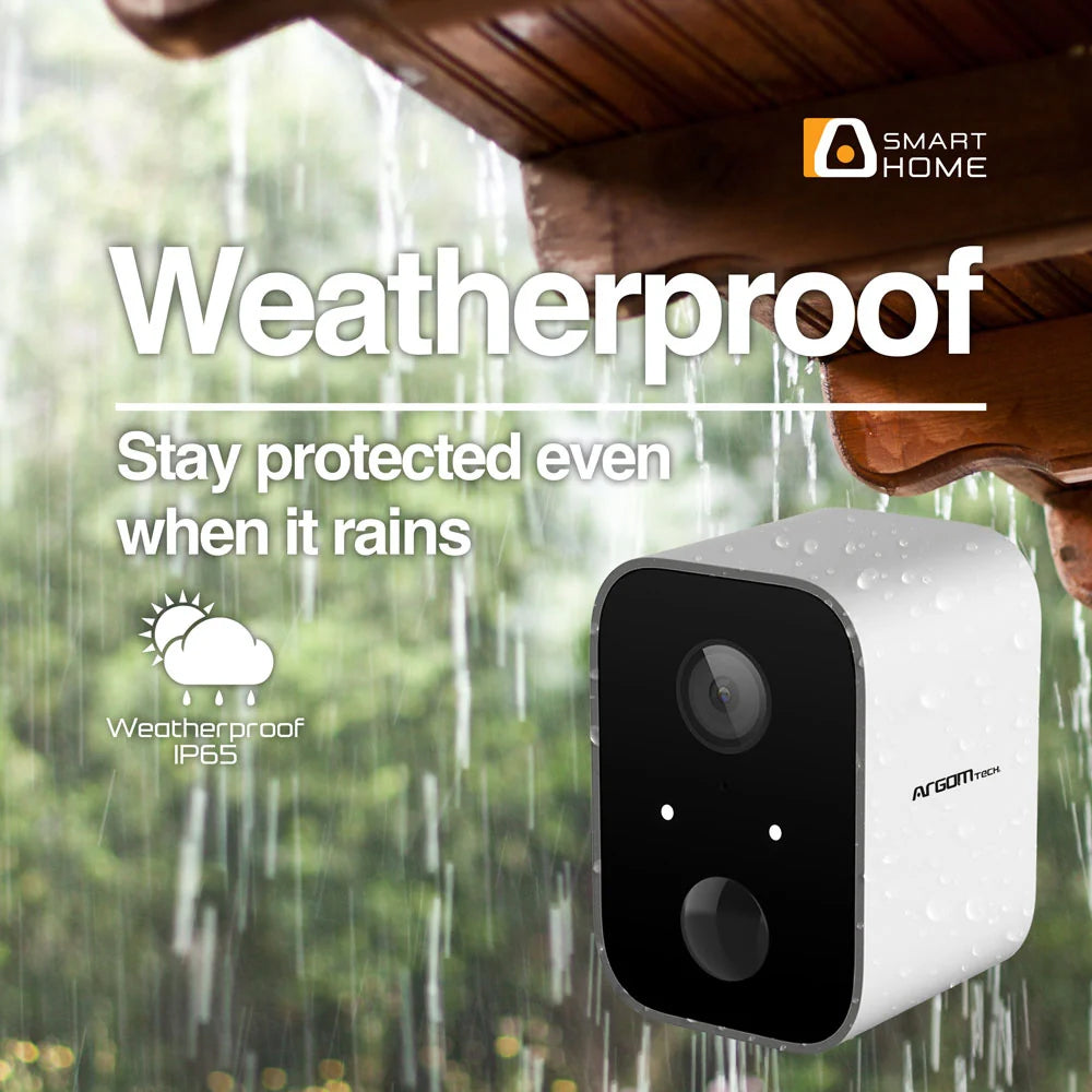 Camara Inteligente Argom WiFi Batería Interiores y Exteriores - 1080p