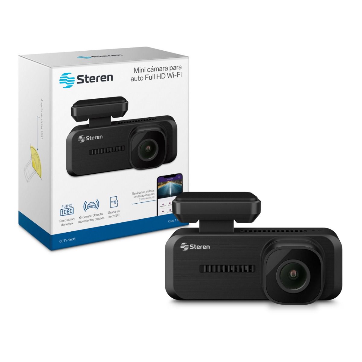Dashcam Steren Full HD WiFi - 1080px