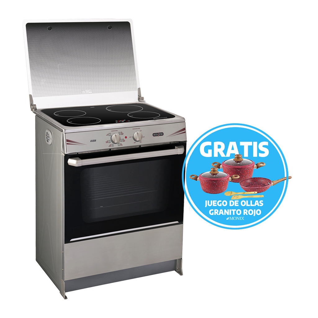 Cocina completa Ecoline Inducción 30″ Gratis juego de ollas 7 pz