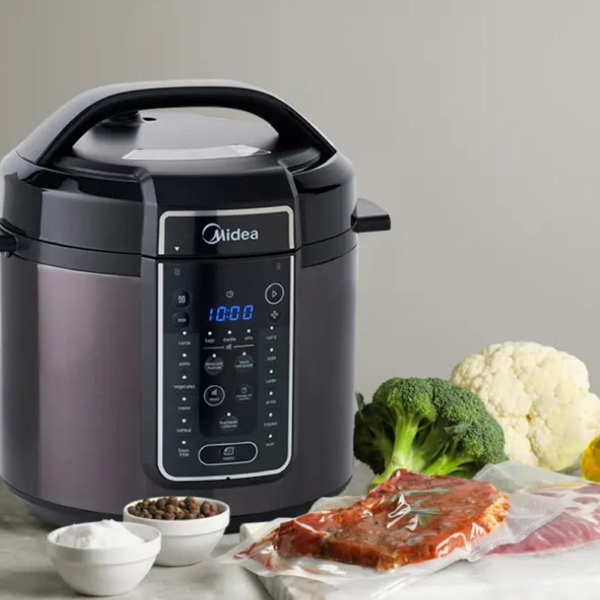 Olla a Presión Eléctrica Midea Multifuncional Digital - 7 L