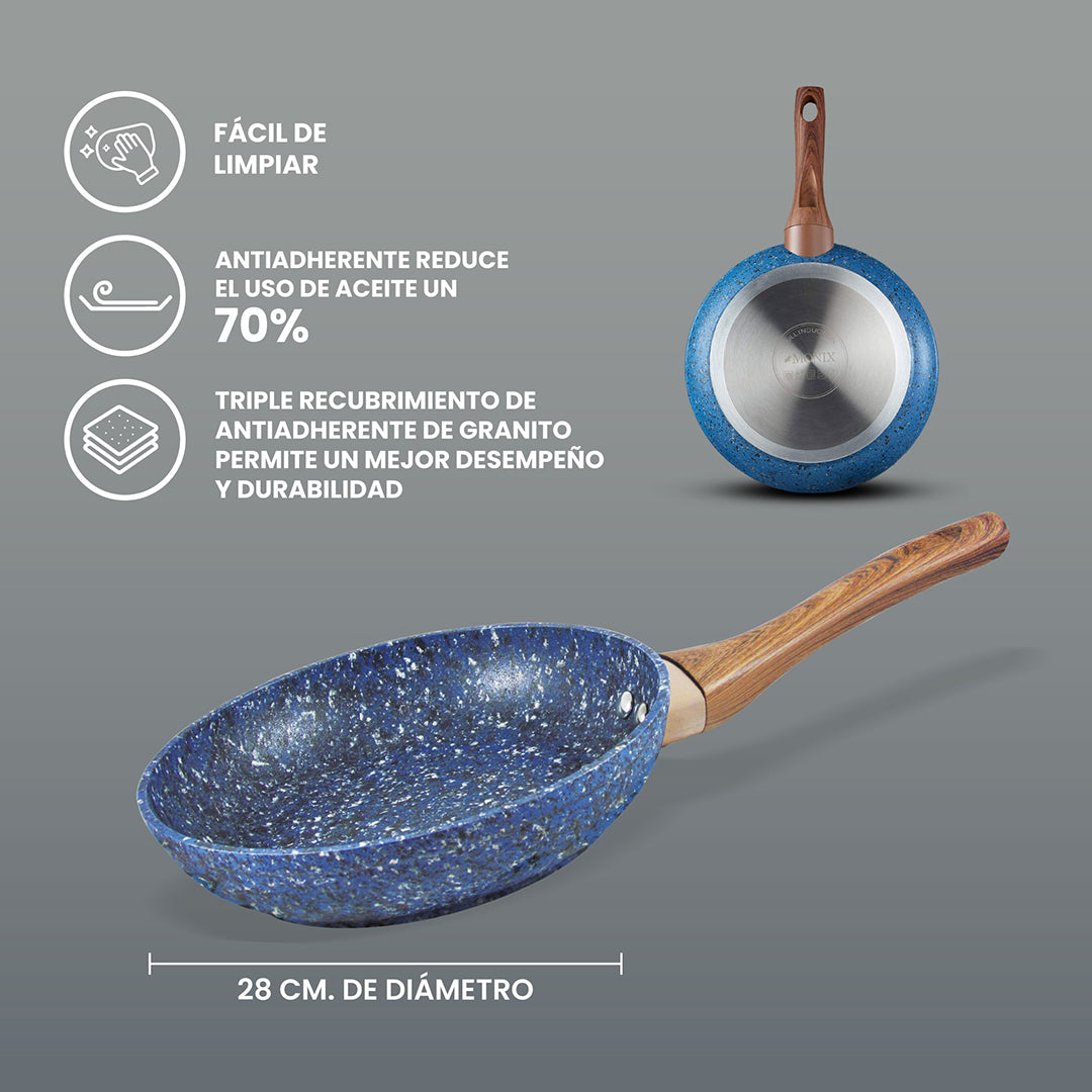 Sartén Monix Granito Azul - 28cm
