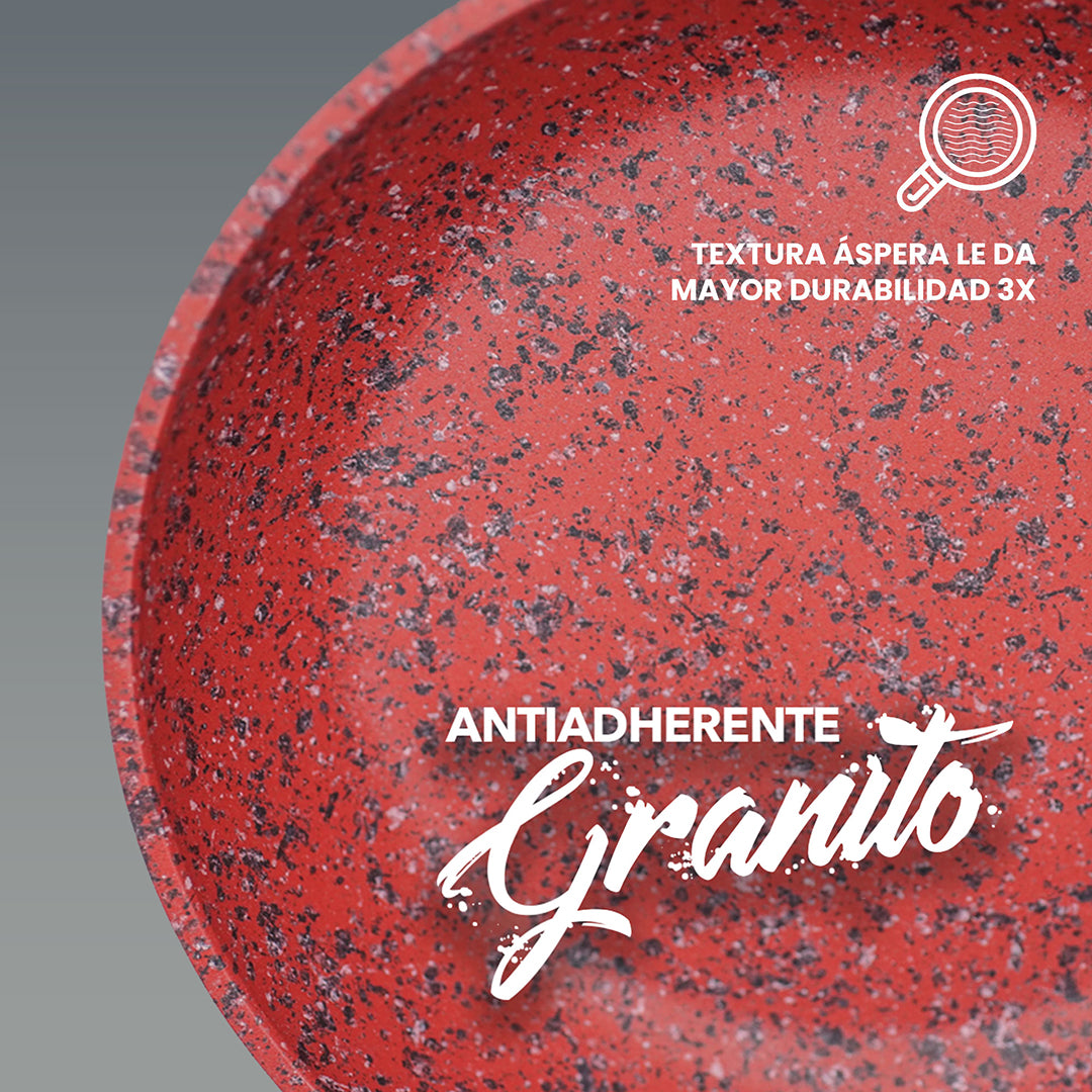 Sartén Monix Granito Rojo - 20 cm