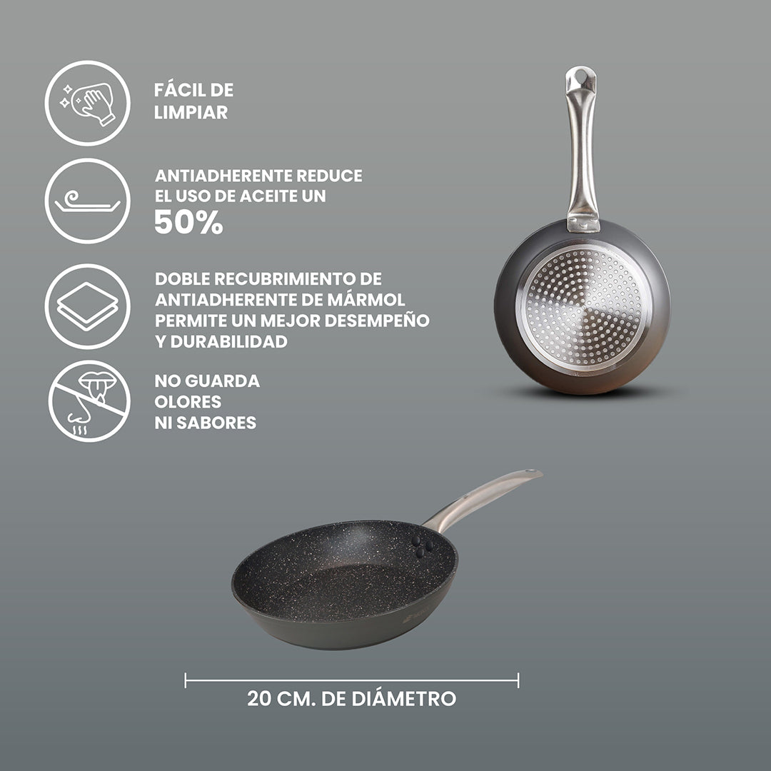 Sartén Monix Mármol Anodizado - 20 cm