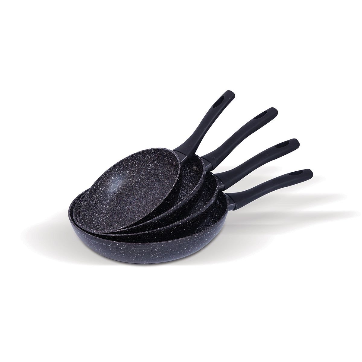 Set de Sartenes Monix Mármol Negro - 4pzs