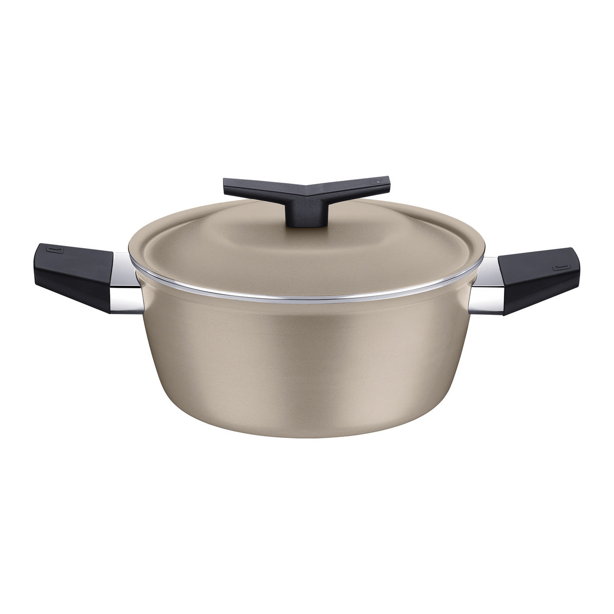 Olla con Tapa Tramontina Antiadherente Starflon Excellent  Arena- 24cm
