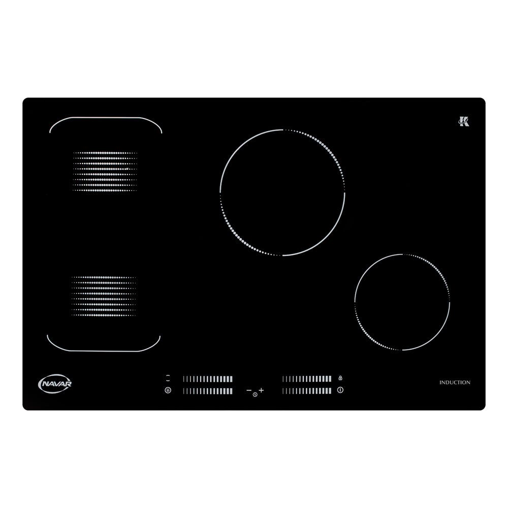 Plantilla de inducción Navar empotrable 4 discos y Flex - 77cm