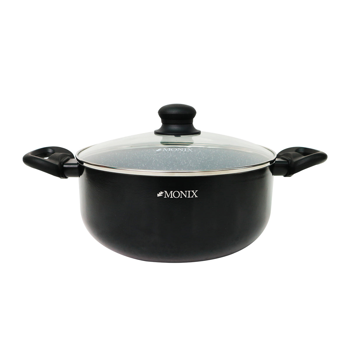 Juego de Ollas Monix Inducción Mármol Negro- 5 Pzs