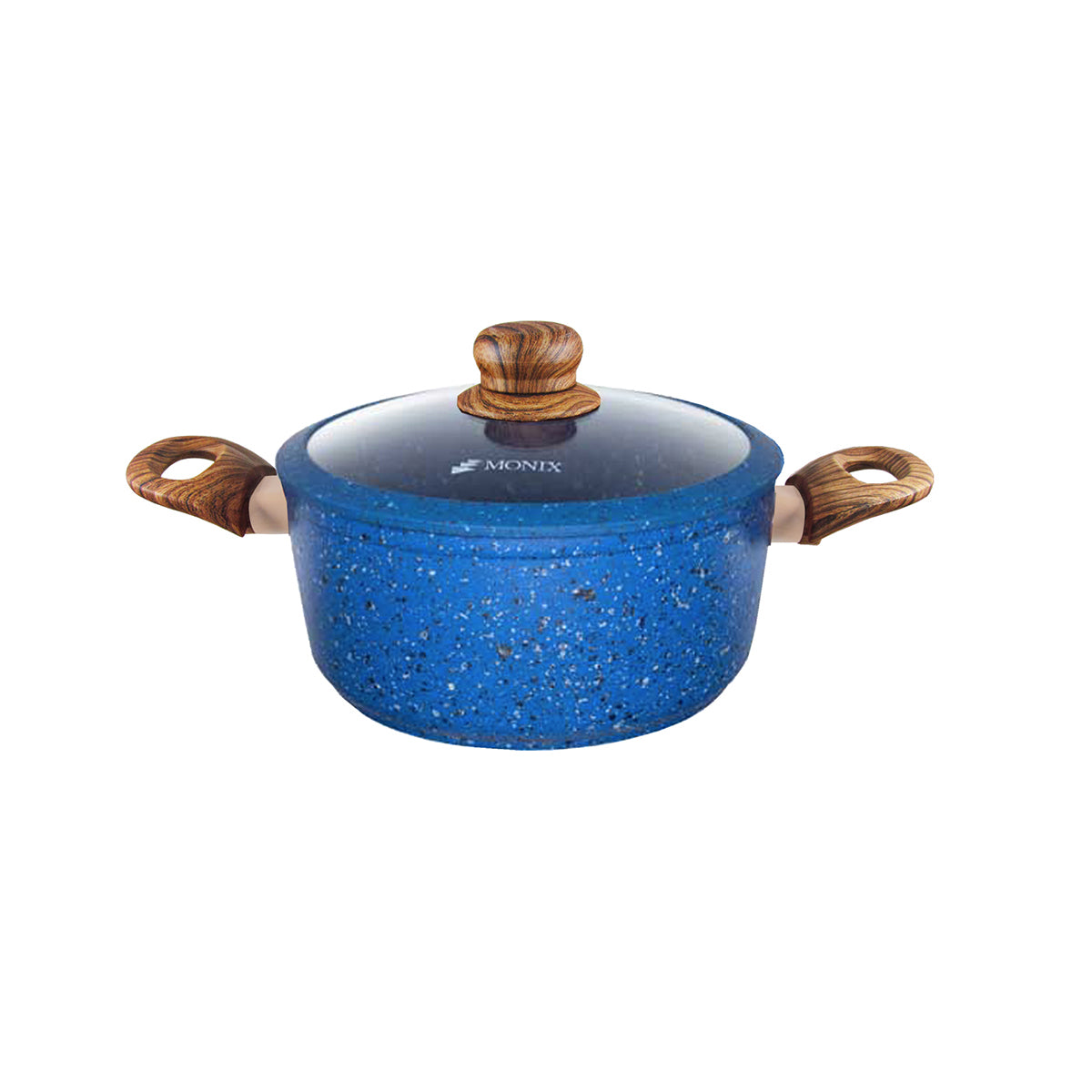 Juego de Ollas Monix Granito Azul- 6 Pzs