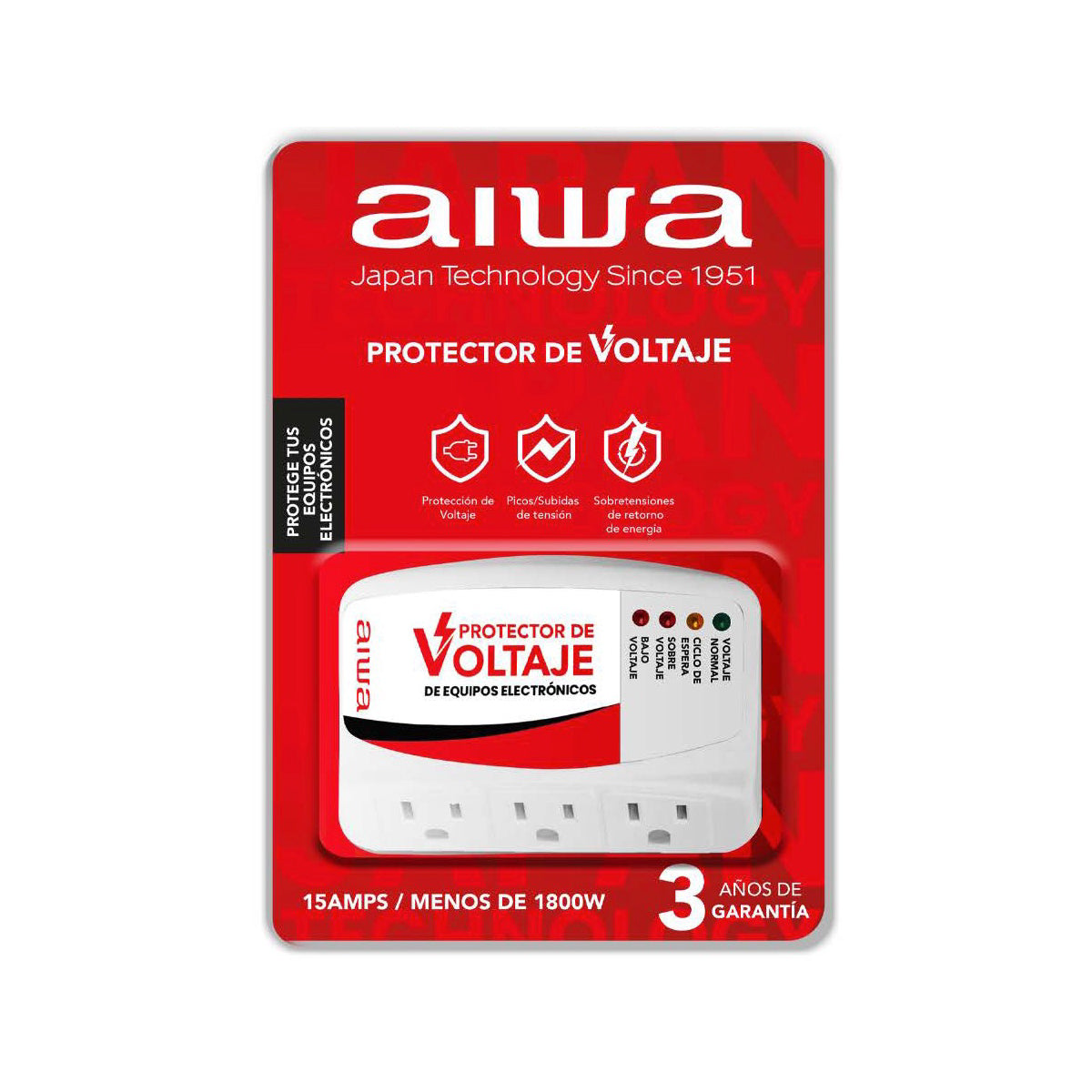 Protector de voltaje triple Aiwa