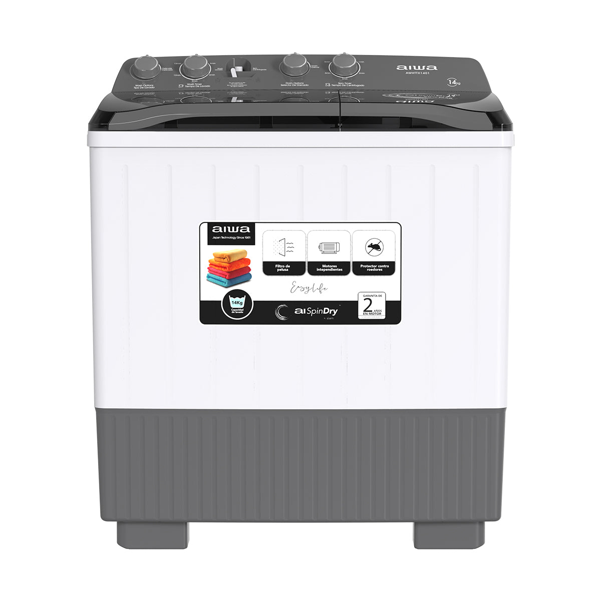 Lavadora Aiwa Semiautomática -14Kg