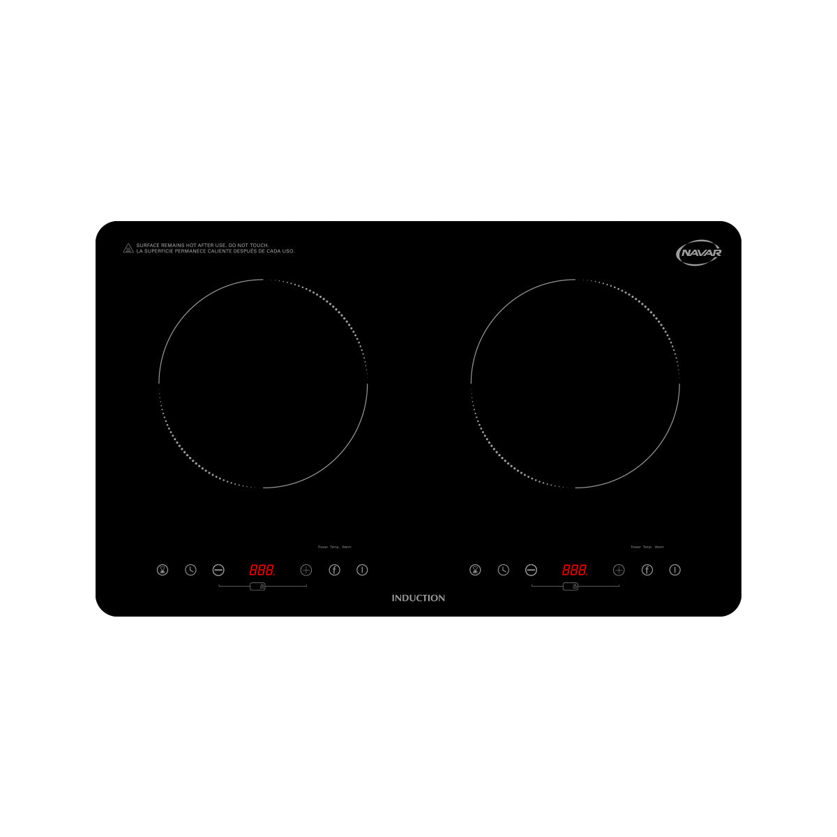 Plantilla de inducción Navar 2 discos - 1800W