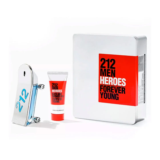 212 Heroes Forever Young CAROLINA HERRERA EDT  Estuche 2 PCS ♂ - 90 ml