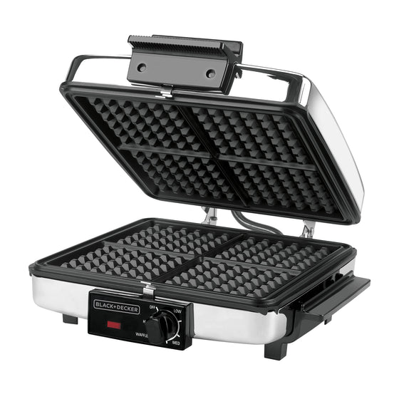 Waflera y Plancha Black + Decker Acero Inoxidable - 3 en 1