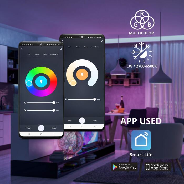 Bombillo LED Omnia  RGB+CW Inteligente WiFi - 2Pack