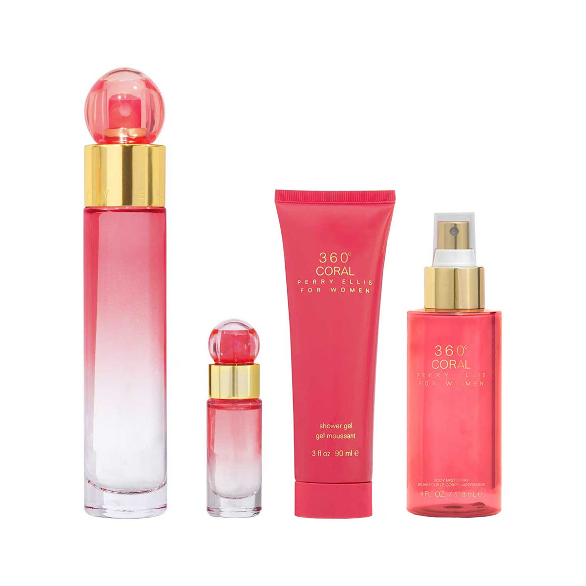 360° Coral Women PERRY ELLIS EDP Estuche 4 PCS ♀ - 100 ml