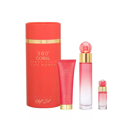360° Coral Women PERRY ELLIS EDP Estuche 3 PCS ♀ - 100 ml