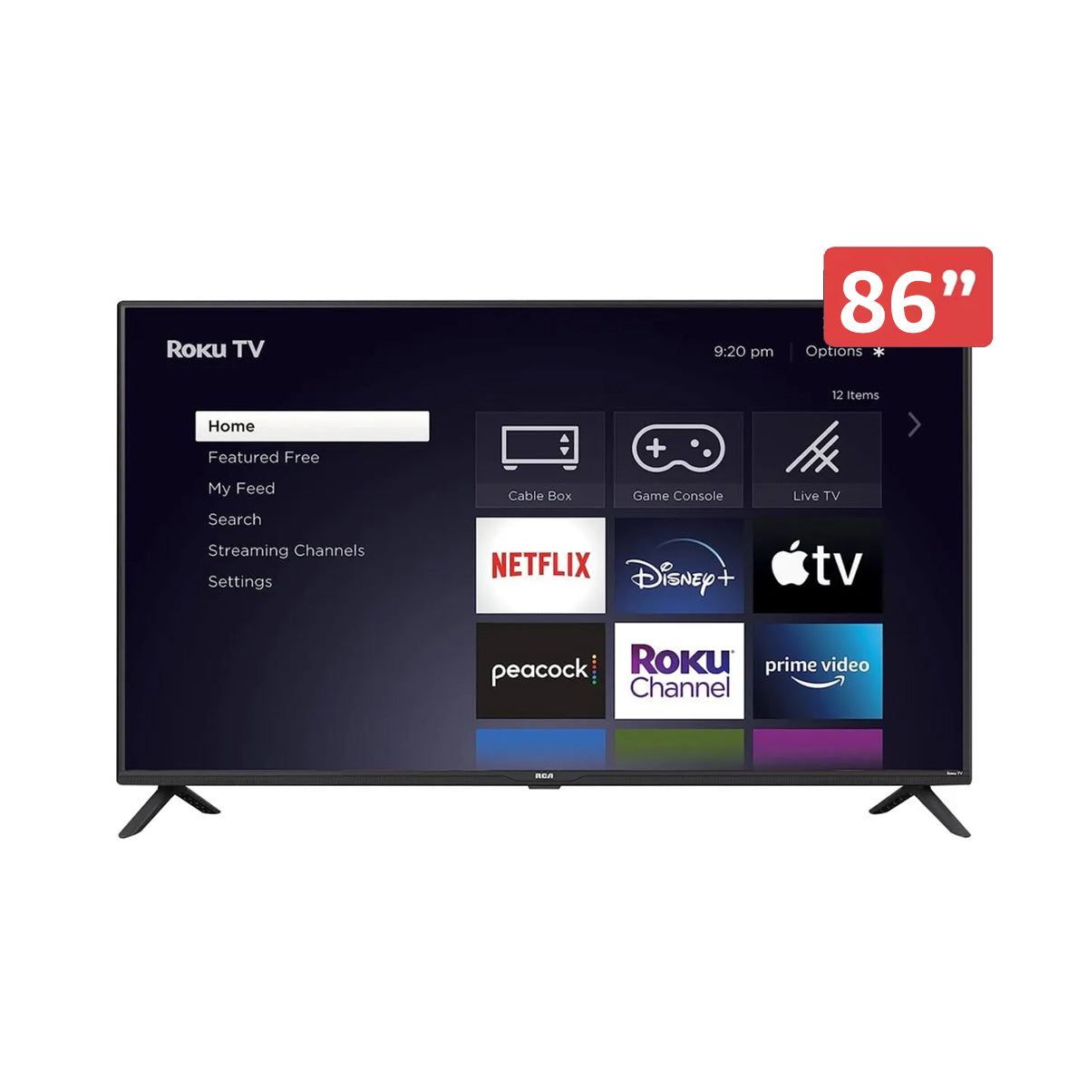 Pantalla RCA LED Smart 4K Roku integrado- 86″