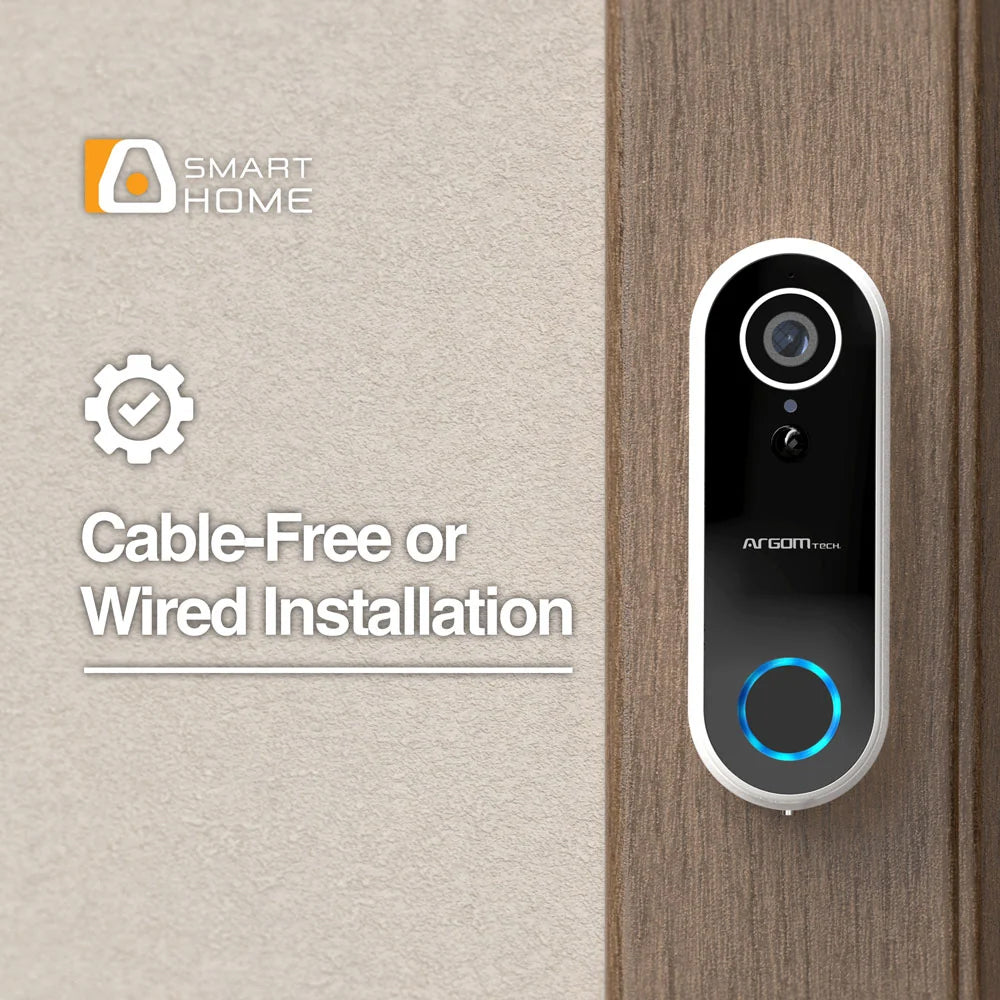 Camara Inteligente y Timbre Argom  WiFi Batería FHD - 1080p
