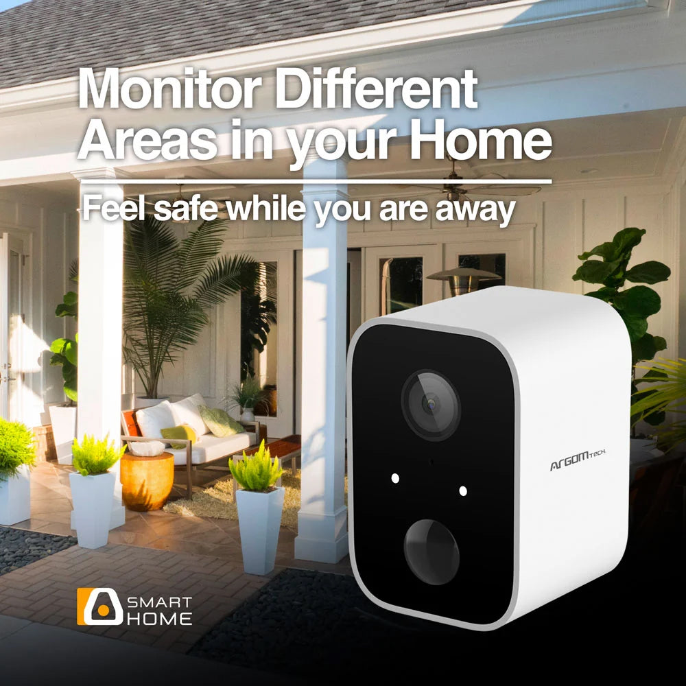 Camara Inteligente Argom  WiFi Batería  Interiores y Exteriores - 1080p