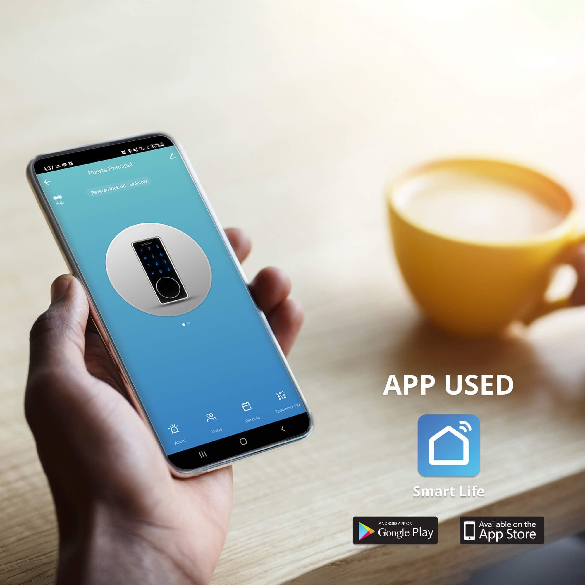 Apagador Inteligente Omnia Híbrido WiFi/RF Negro- 1 Vía