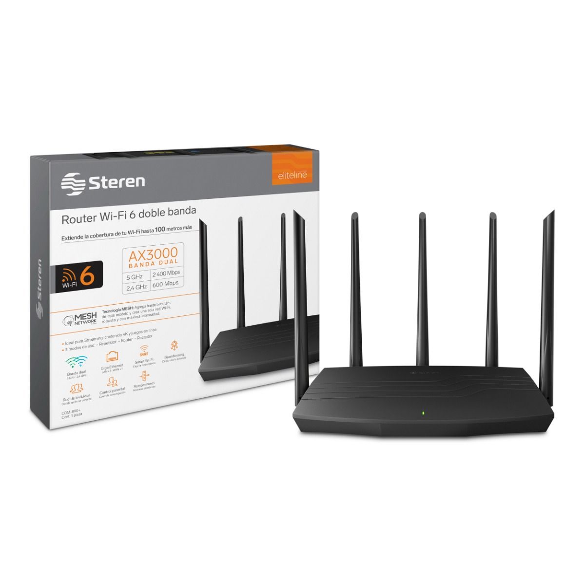 Router  Steren WiFi 6 Doble Banda - AX3000