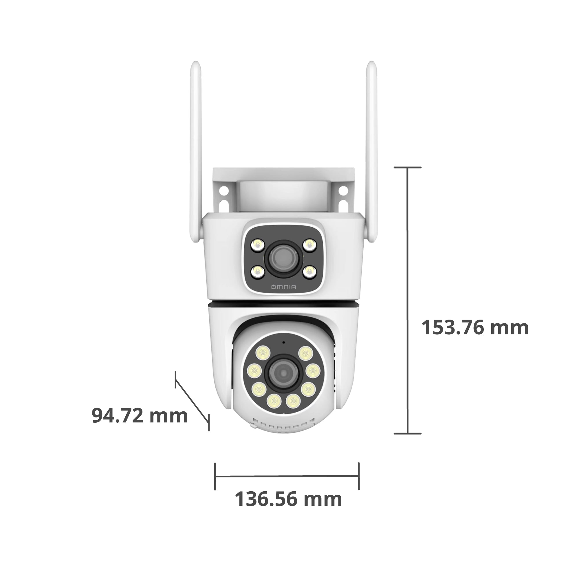 Camara Inteligente Omnia  PTZ  WiFi Interior y Exterior Dual - 2K