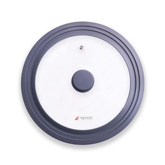 Tapa de Vidrio Monix Silicone Gris– 26-28-20cm
