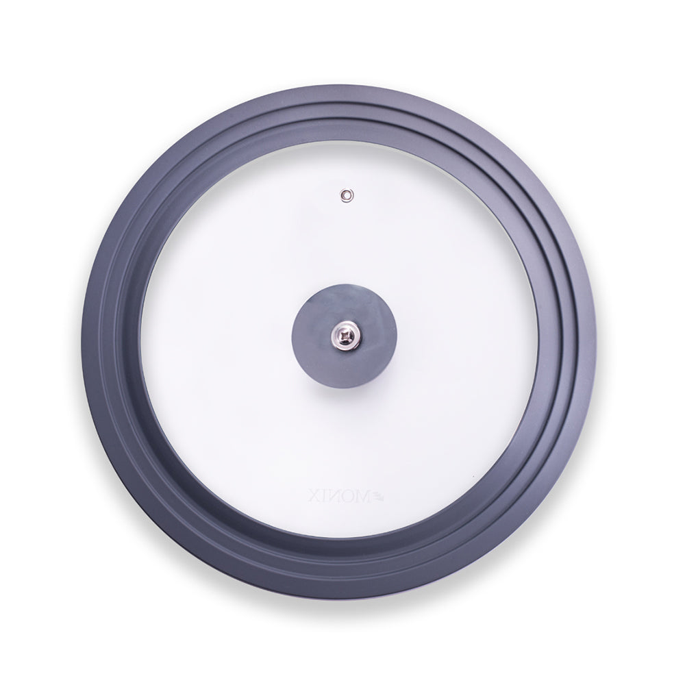 Tapa de Vidrio Monix Silicone Gris– 26-28-20cm