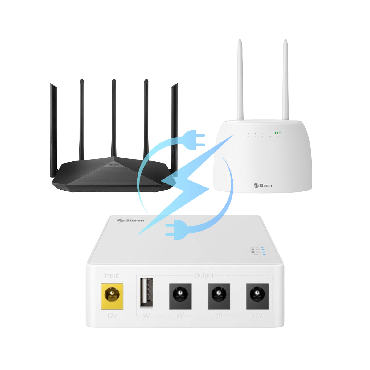 Mini UPS Steren  para Modem - 8000mAh