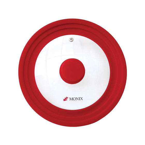 Tapa de Vidrio Monix Silicone Roja– 20-22-24cm